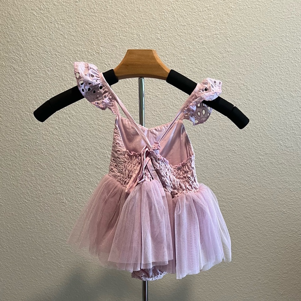 Pink Ruffled Kids One Piece - Picture 2 of 7